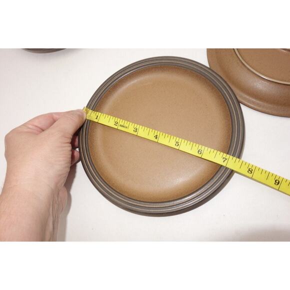 Set of 4 Hall Denby Artisan Stoneware Cimarron Salad Appetizer Plates 7.5" - Picture 5 of 5